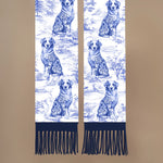 Dog Breed Floral Woodland Scarf for Dog Lovers - Wool Scarf With Tassel