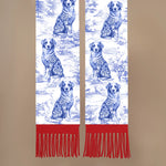 Dog Breed Floral Woodland Scarf for Dog Lovers - Wool Scarf With Tassel