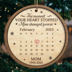 Custom Memorial Calendar Christmas Decor - Personalized Ornament