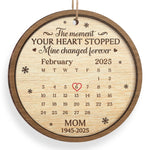 Custom Memorial Calendar Christmas Decor - Personalized Ornament