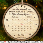 Custom Memorial Calendar Christmas Decor - Personalized Ornament
