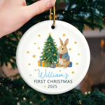 Custom Name First Christmas Keepsake - Personalized Ceramic Ornament