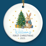 Custom Name First Christmas Keepsake - Personalized Ceramic Ornament