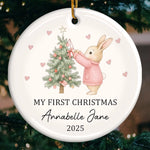 Custom Name Baby's First Christmas Gifts - Personalized Ceramic Ornament