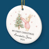 Custom Baby First Christmas Ceramic Ornament - Personalized Christmas Baby Shower, Gifts For New Moms, New Dads, New Parents - A New Star Brightens Christmas Night