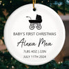 Custom Baby First Christmas Ceramic Ornament - Personalized Christmas Baby Shower, Gender Reveal Gifts For New Moms, New Dads, New Parents - Our Little Wonder