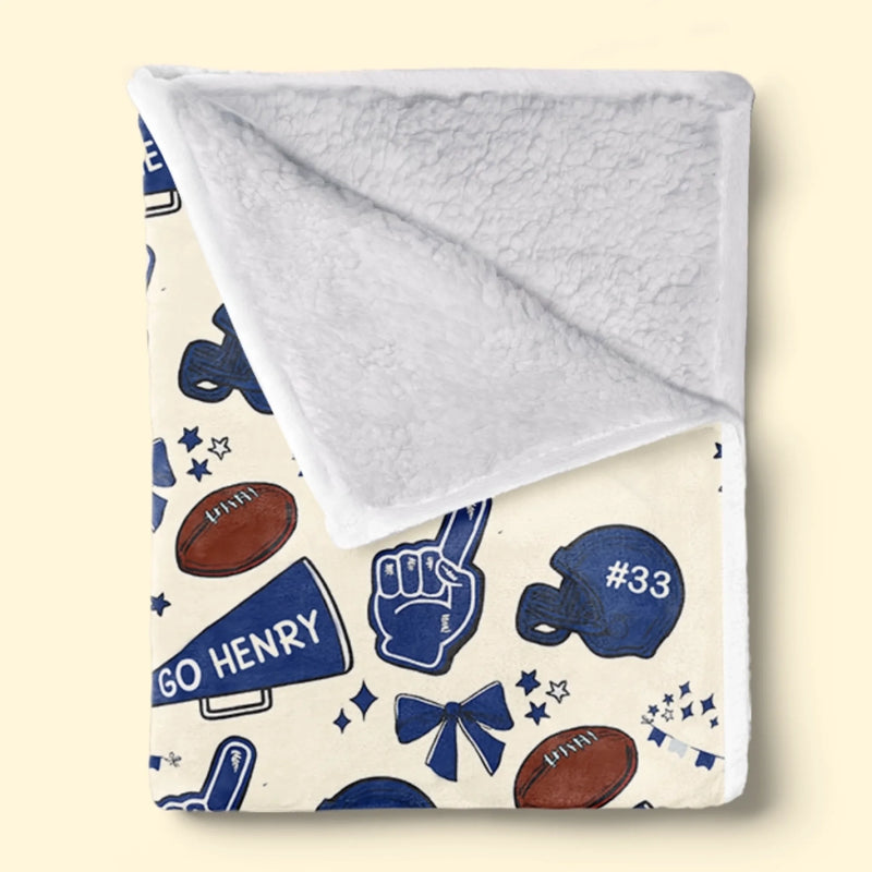Custom Name Football Gifts for Players - Personalized Blanket