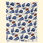 Custom Name Football Gifts for Players - Personalized Blanket