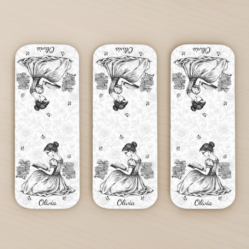 Custom Name Book Lover Gifts - Personalized Leather Magnetic Bookmark