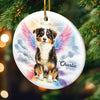 Custom Photo Ceramic Ornament - Personalized Pet Christmas Memorial Sympathy Gifts For Dogs, Cats - Love Lingers In Gentle Paws