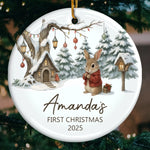 Custom Name First Christmas Gifts - Personalized Ceramic Ornament