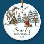 Custom Name First Christmas Gifts - Personalized Ceramic Ornament