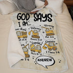 Custom Name Christian Affirmation Gifts for Kids - Personalized Blanket