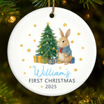 Custom Name First Christmas Keepsake - Personalized Ceramic Ornament