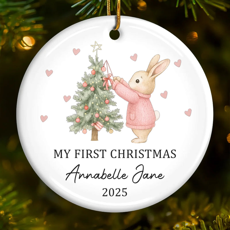 Custom Name Baby's First Christmas Gifts - Personalized Ceramic Ornament