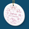 Custom Baby First Christmas Ceramic Ornament - Personalized Christmas Baby Shower, Gender Reveal Gifts For New Moms, New Dads, New Parents - Tiny Wonder