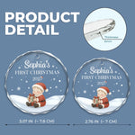 Custom Name First Christmas Baby Gifts - Personalized Glass Ornament