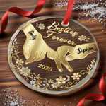 Custom Name Best Friends Christmas Gifts - Personalized Glass Ornament