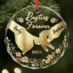 Custom Name Best Friends Christmas Gifts - Personalized Glass Ornament