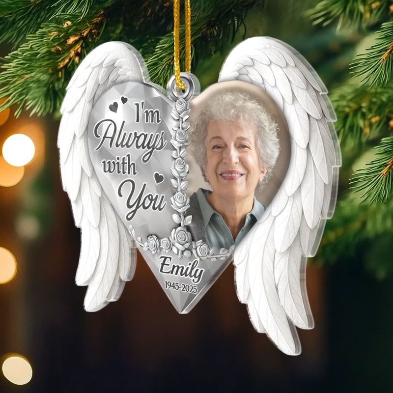 Custom Photo Memorial Angel Christmas Gifts - Personalized Ornament