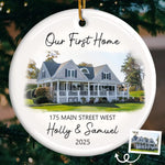 Custom Photo First Home Housewarming Gifts - Personalized Ceramic Ornament