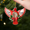Custom Photo Cardinal Acrylic Ornament - Personalized Christmas Memorial Sympathy Gifts For Loss Of Mom, Dad - A Life Remembered With Love