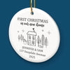 Custom First Christmas In New Home Ceramic Ornament - Personalized Anniversary Christmas Wedding Gifts For Husband And Wife, Him And Her, New Homeowners, Couples, Friends - New Home Christmas Magic