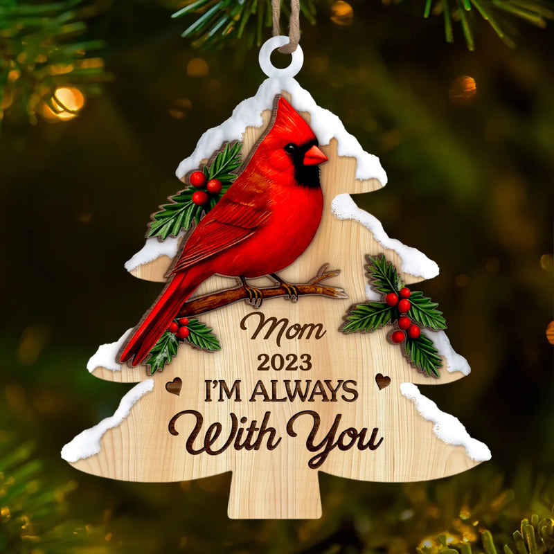 Custom Name & Year Memorial Cardinal Christmas Gifts - Personalized Ornament