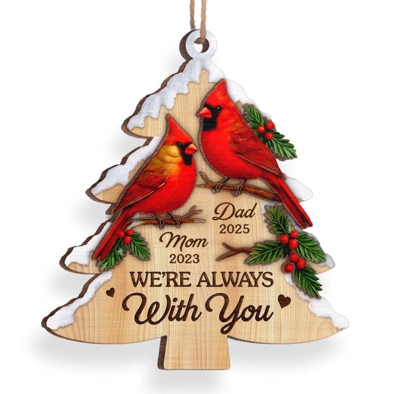 Custom Name & Year Memorial Cardinal Christmas Gifts - Personalized Ornament