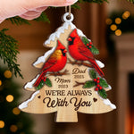 Custom Name & Year Memorial Cardinal Christmas Gifts - Personalized Ornament