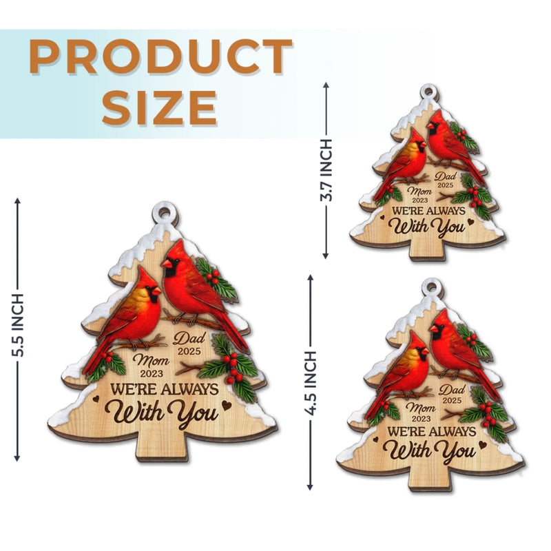 Custom Name & Year Memorial Cardinal Christmas Gifts - Personalized Ornament