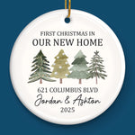 Custom New Home Christmas Gifts - Personalized Ceramic Ornament