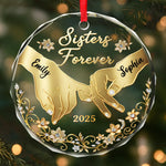 Custom Name Best Friends Christmas Gifts - Personalized Glass Ornament