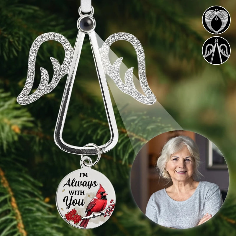 Custom Photo Memorial Cardinal Gifts - Personalized Projection Photo Ornament