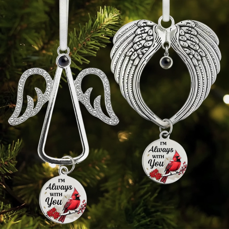 Custom Photo Memorial Cardinal Gifts - Personalized Projection Photo Ornament