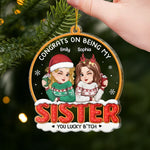 Custom Name Funny Sister Christmas Gifts - Personalized Ornament