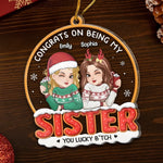 Custom Name Funny Sister Christmas Gifts - Personalized Ornament