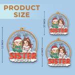Custom Name Funny Sister Christmas Gifts - Personalized Ornament