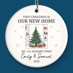 Custom First Christmas in Our New Home Gifts - Personalized Ceramic Ornament