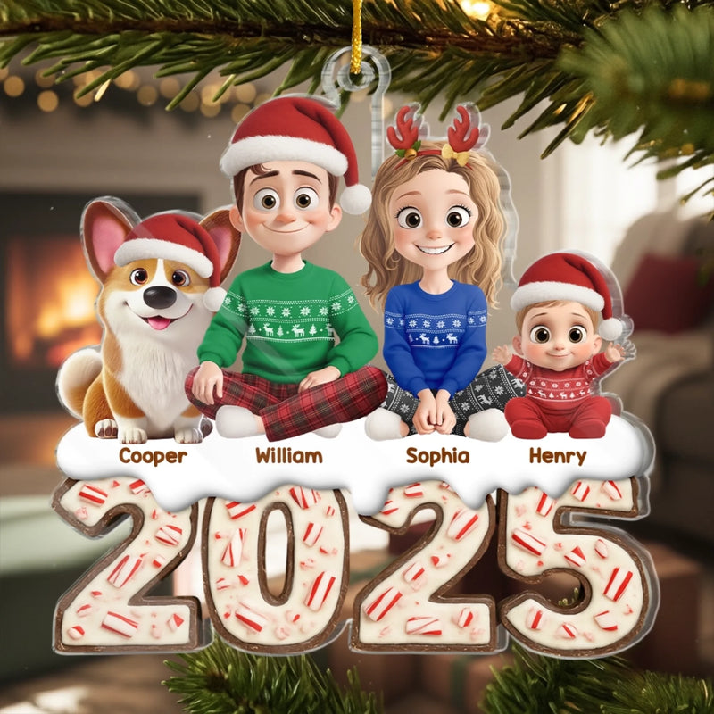 Custom Acrylic Ornament - Personalized Christmas Birthday Gifts For Family, Dog Cat Lovers - Cherish The Moment