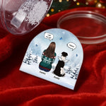 Custom Name Memorial Pet Christmas Gifts - Personalized Acrylic Snow Globe
