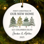 Custom New Home Christmas Gifts - Personalized Ceramic Ornament