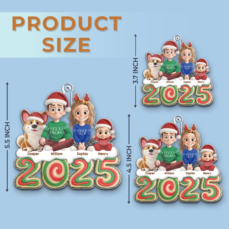 Custom Name Christmas Family Gifts - Personalized Ornament