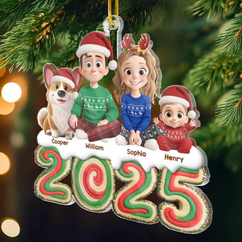 Custom Name Christmas Family Gifts - Personalized Ornament