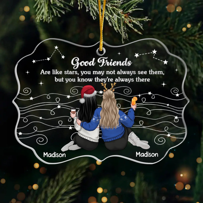 Custom Name Best Friends Christmas Gifts - Personalized Ornament