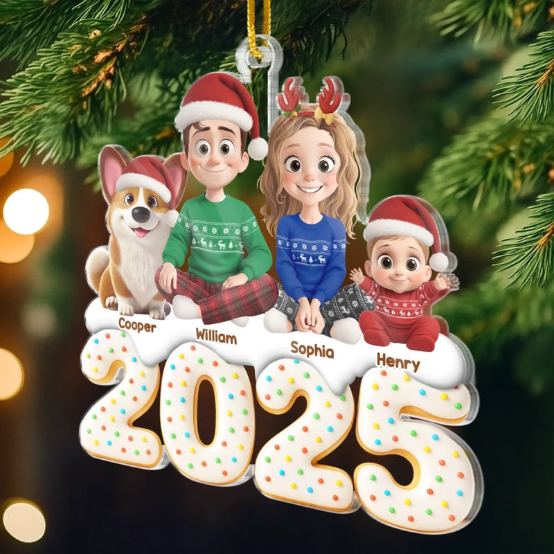 Custom Name Christmas Family Gifts - Personalized Ornament
