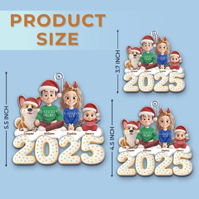 Custom Name Christmas Family Gifts - Personalized Ornament