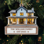 Custom Family Name Christmas House Gifts - Personalized Ornament
