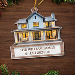 Custom Family Name Christmas House Gifts - Personalized Ornament