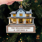 Custom Family Name Christmas House Gifts - Personalized Ornament